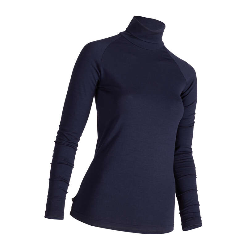 WOMENS COLD WEATHER GOLF CLOTHING Golf - Womens Golf CW Base Layer Navy INESIS - Golf Clothing