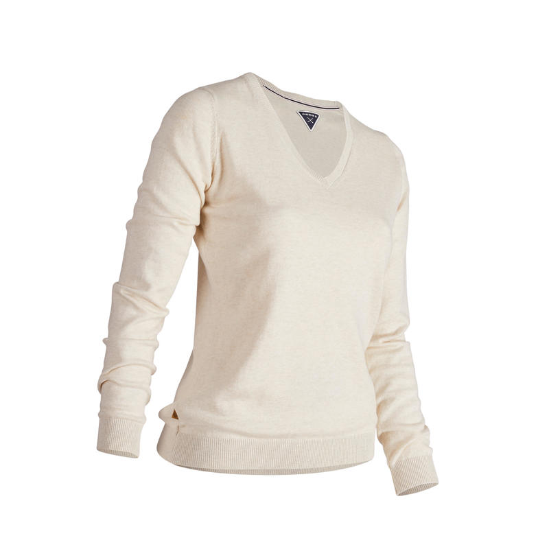 CHANDAIL GOLF FEMME 500 écru CHANDAIL GOLF FEMME 500 écru
