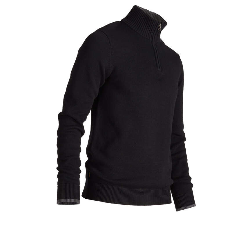 MENS COLD WEATHER GOLF CLOTHING Golf - Inesis Men’s Cold-Weather Golf Sweater - Black INESIS - Golf Clothing