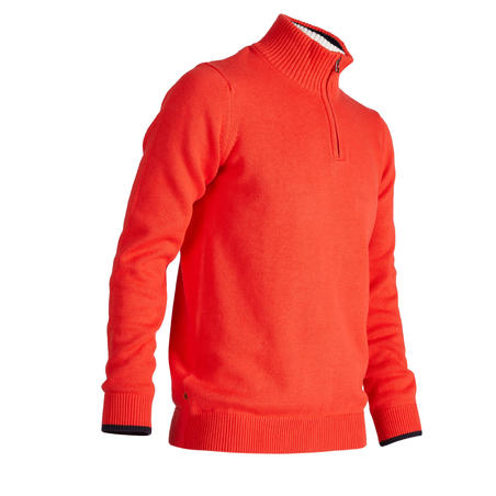 PULL GOLF TEMPS FROID POUR HOMME ROUGE