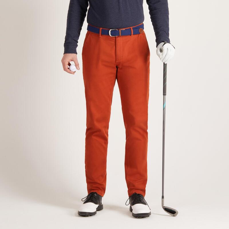 500 男士高爾夫運動長褲 - 赭色