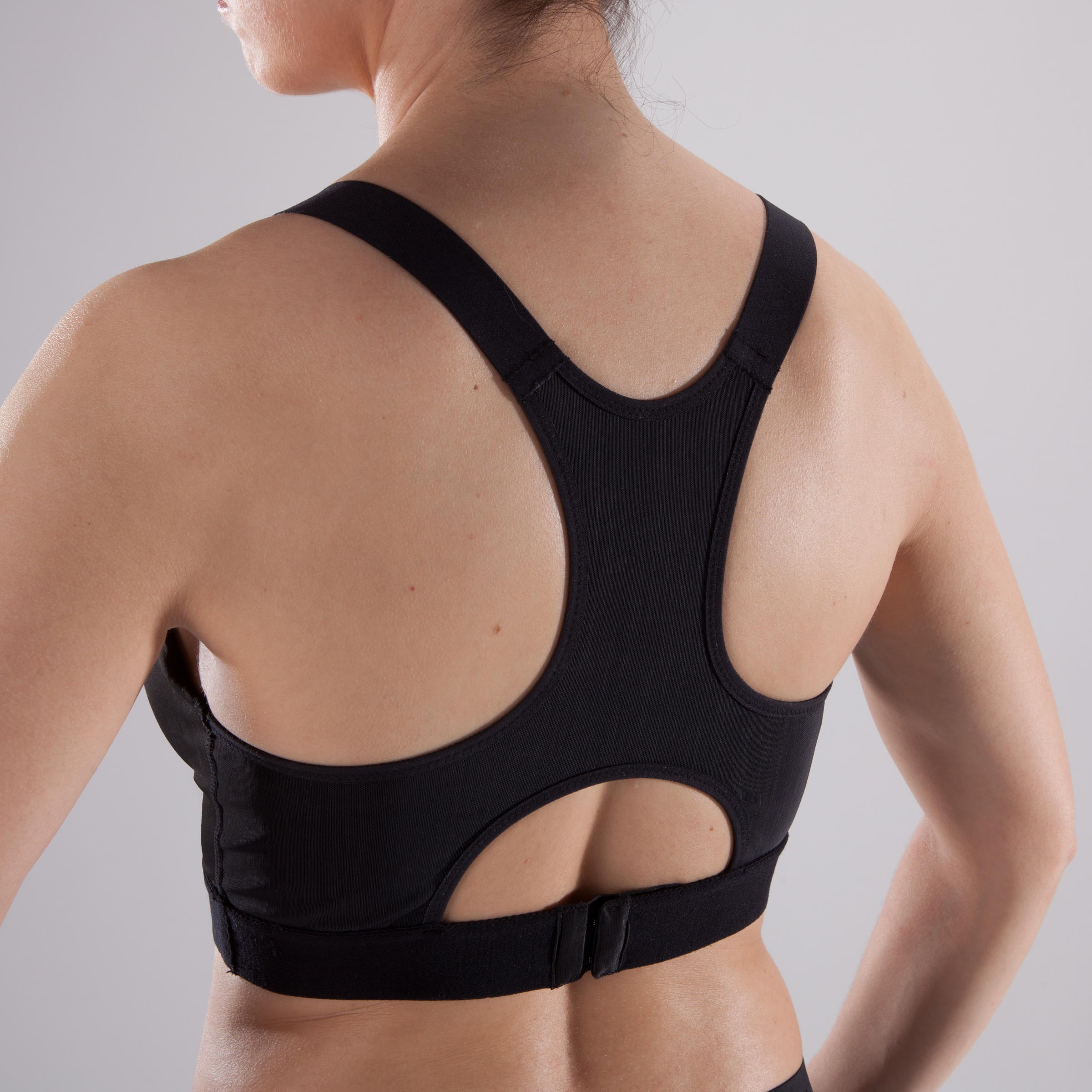 

Women's Mid-Support Fitness Sports Bra Full Cup - Black