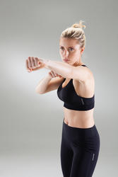 Brasier top deportivo cardio fitness mujer 500 negro