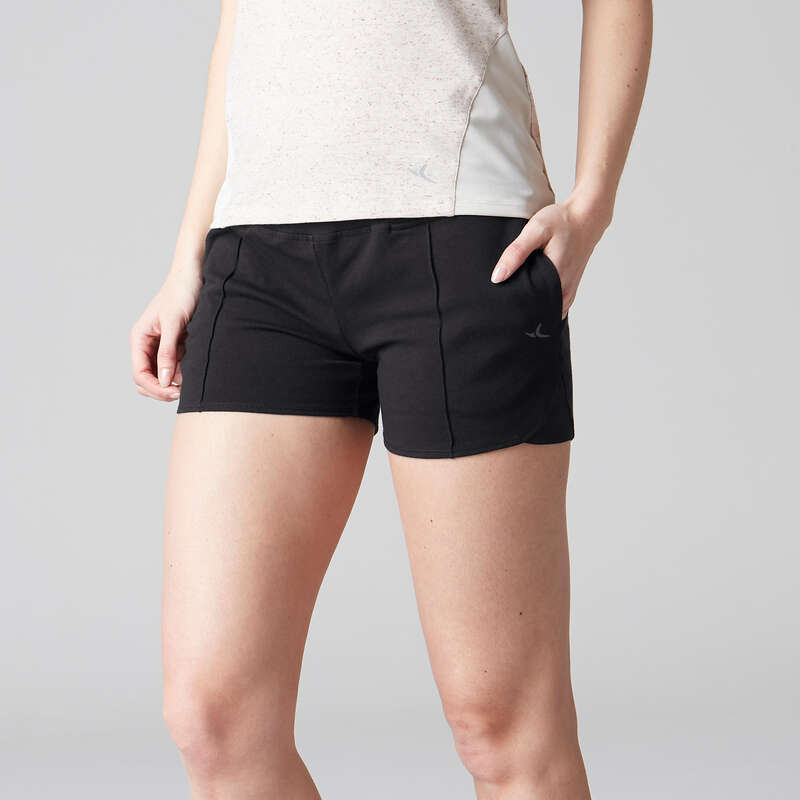 T-SHIRT LEGGINSY SHORT DLA KOBIET Fitness, siłownia - Spodenki Gym 520 DOMYOS - Odzież do ćwiczeń