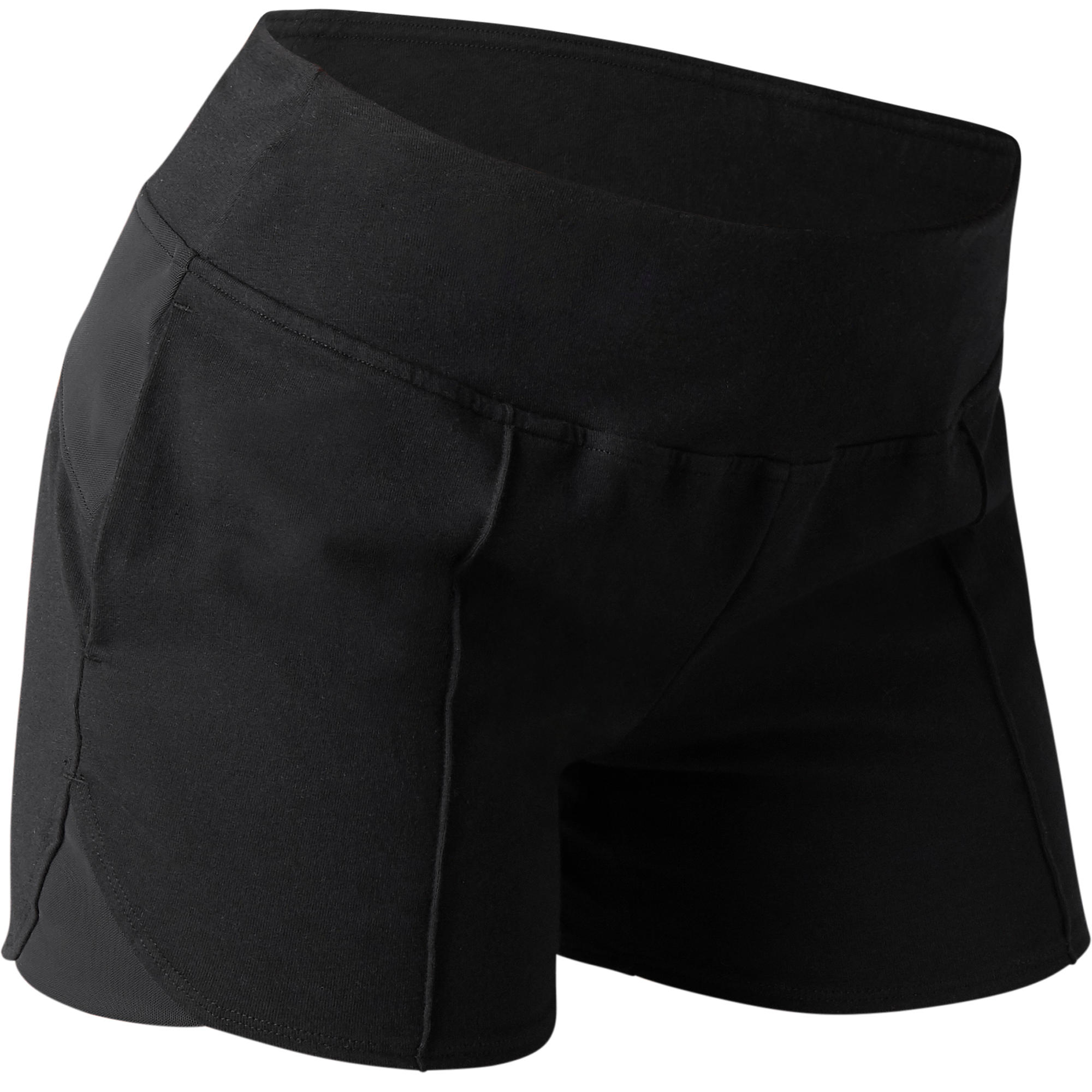 Domyos Damesshort 520 Voor Gym En Stretching Zwart domyos kopen in de aanbieding