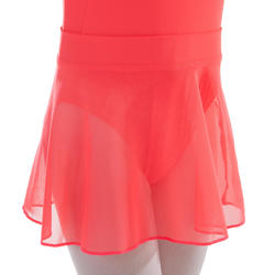 Jupette de danse classique en voile fille corail