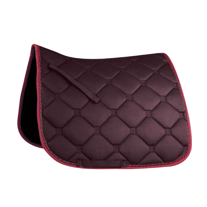 Esperia Horse Riding Dressage Saddle Cloth for Horse Plum Decathlon