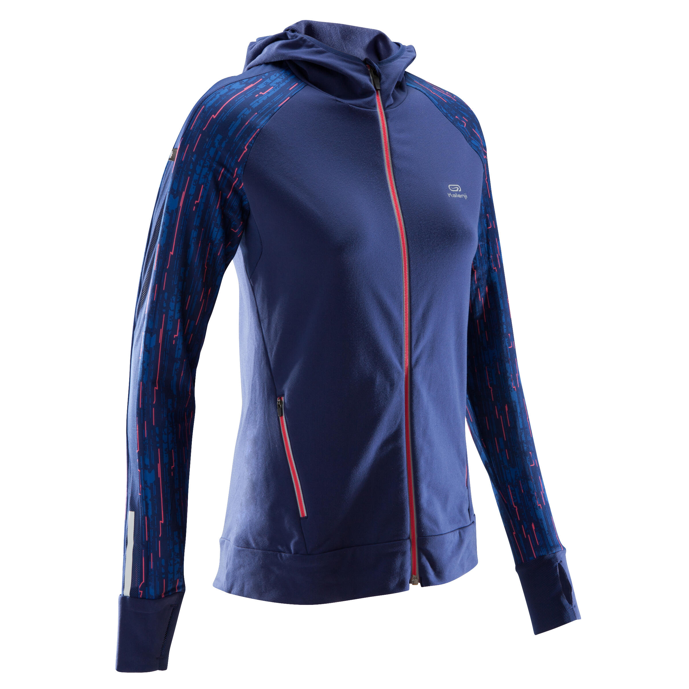 

Run Warm Hood Women’S Running Long-Sleeved Jacket Navy Blue