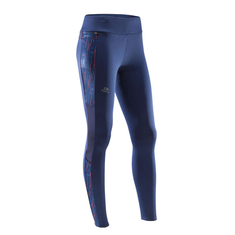 KALENJI RUN WARM+ WOMEN'S WARM JOGGING TIGHTS BLUE COSMOS...