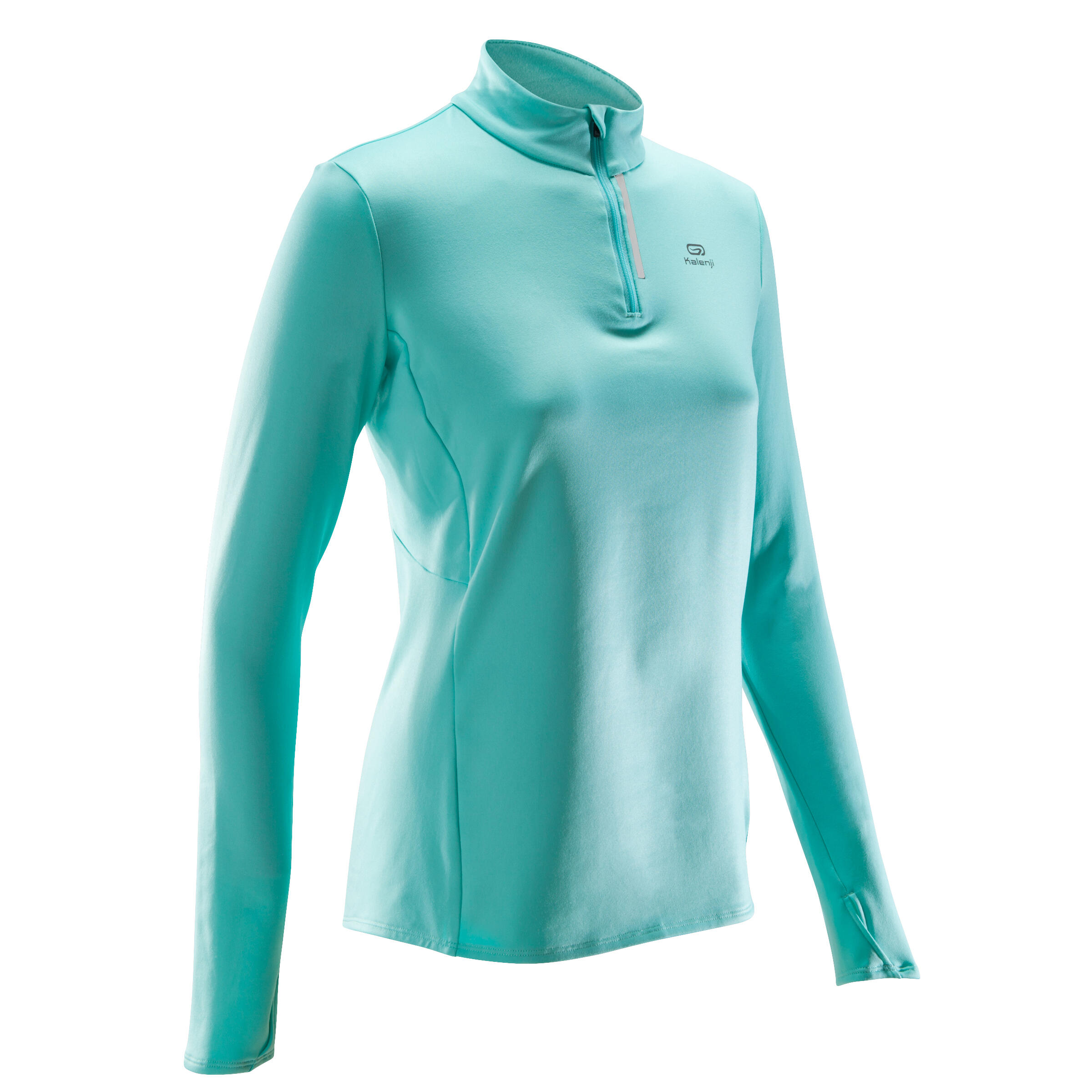 MAILLOT MANCHES LONGUES JOGGING FEMME RUN WARM VERT Maroc