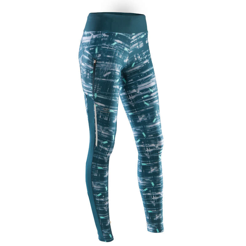 KALENJI RUN DRY+ WOMEN'S JOGGING TIGHTS GREEN Decathlon