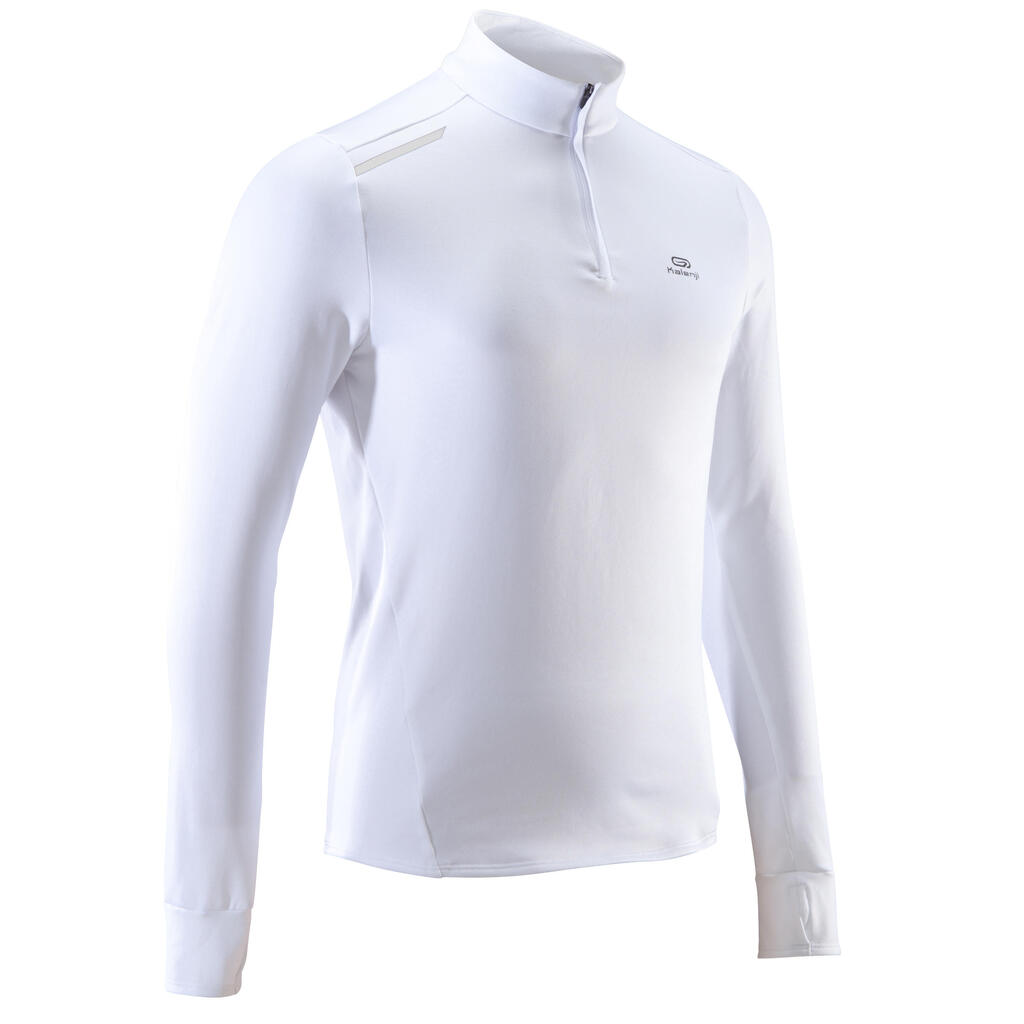 Run warm men's long-sleeved t-shirt - white
