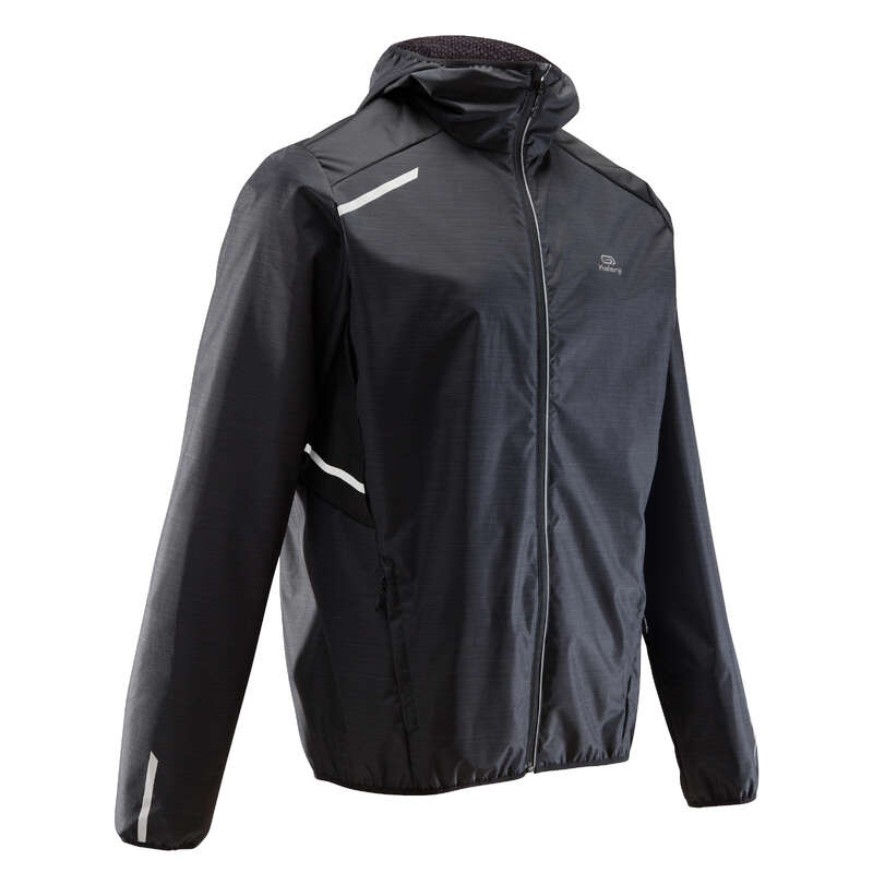 MAN JOG RAINY WEATHER CLOTHES Clothing - RUN RAIN MEN'S JACKET KALENJI - Tops