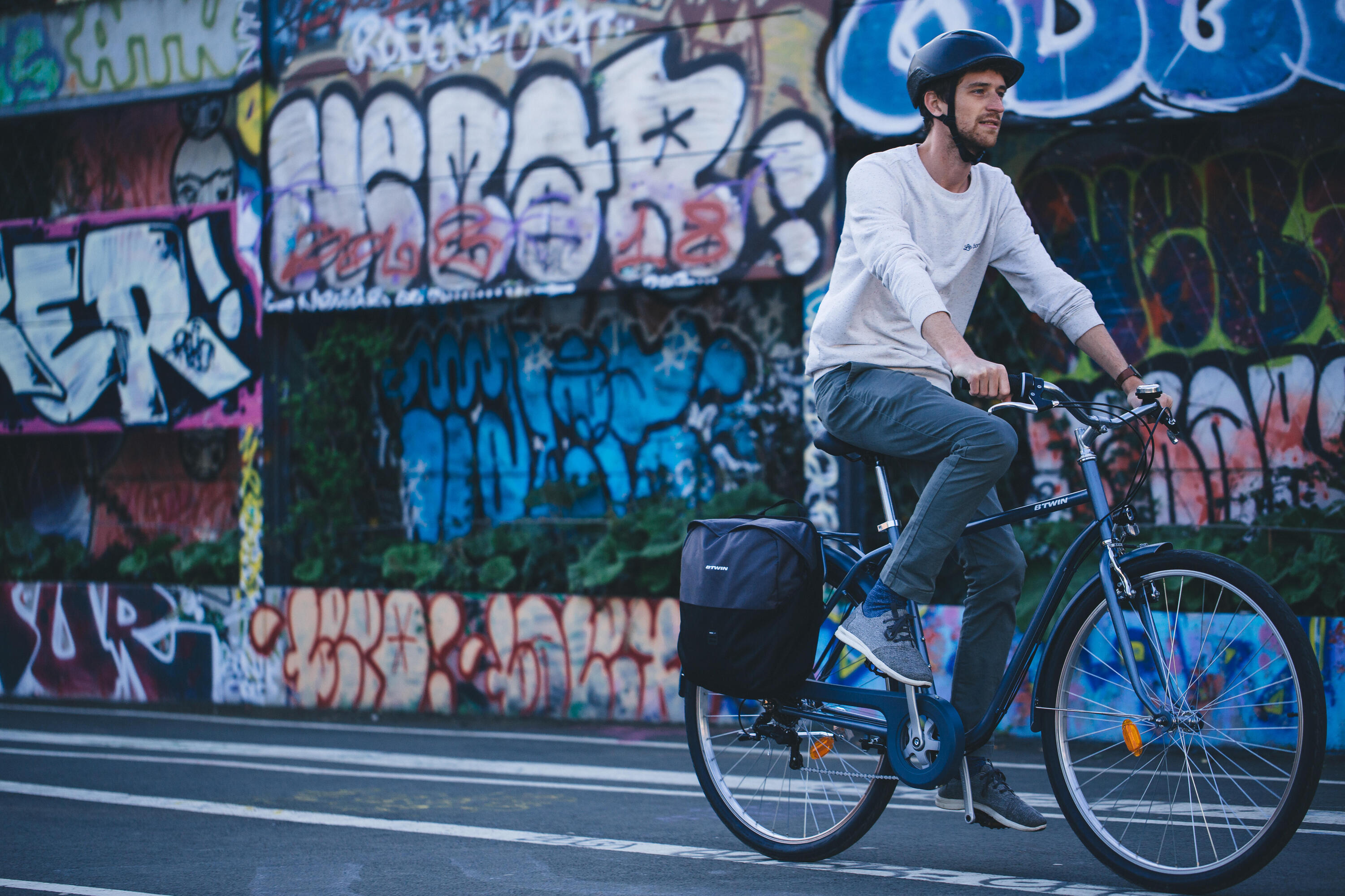 Bicicleta Urbana Elops 120 Quadre Alt Blau  18/20