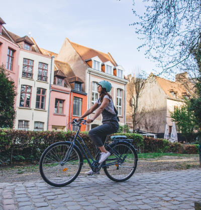 Picture of a woman cycling