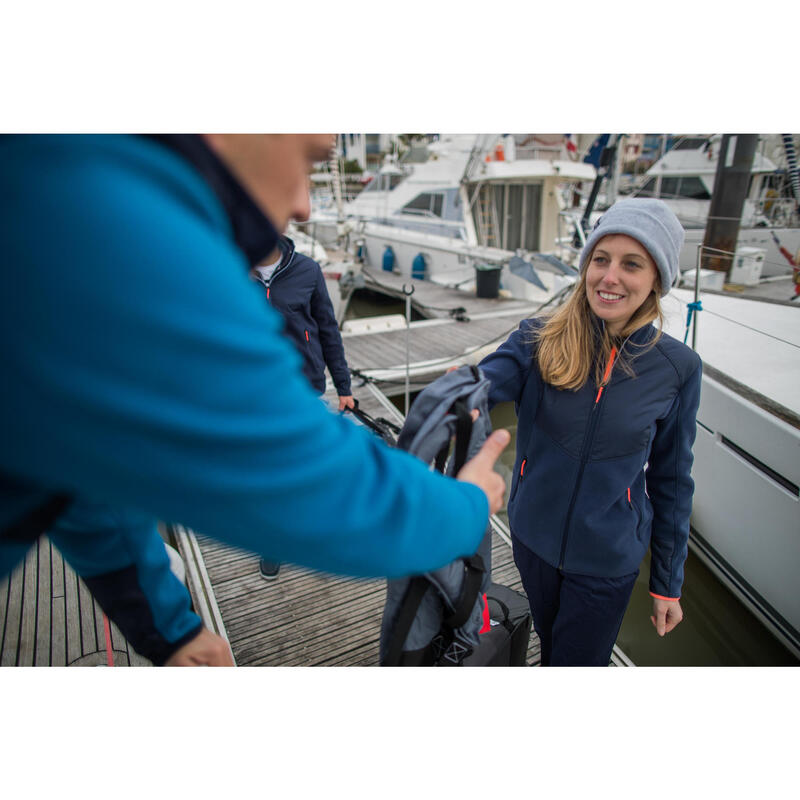 Polaire de régate femme Sailing 500 bleu marine