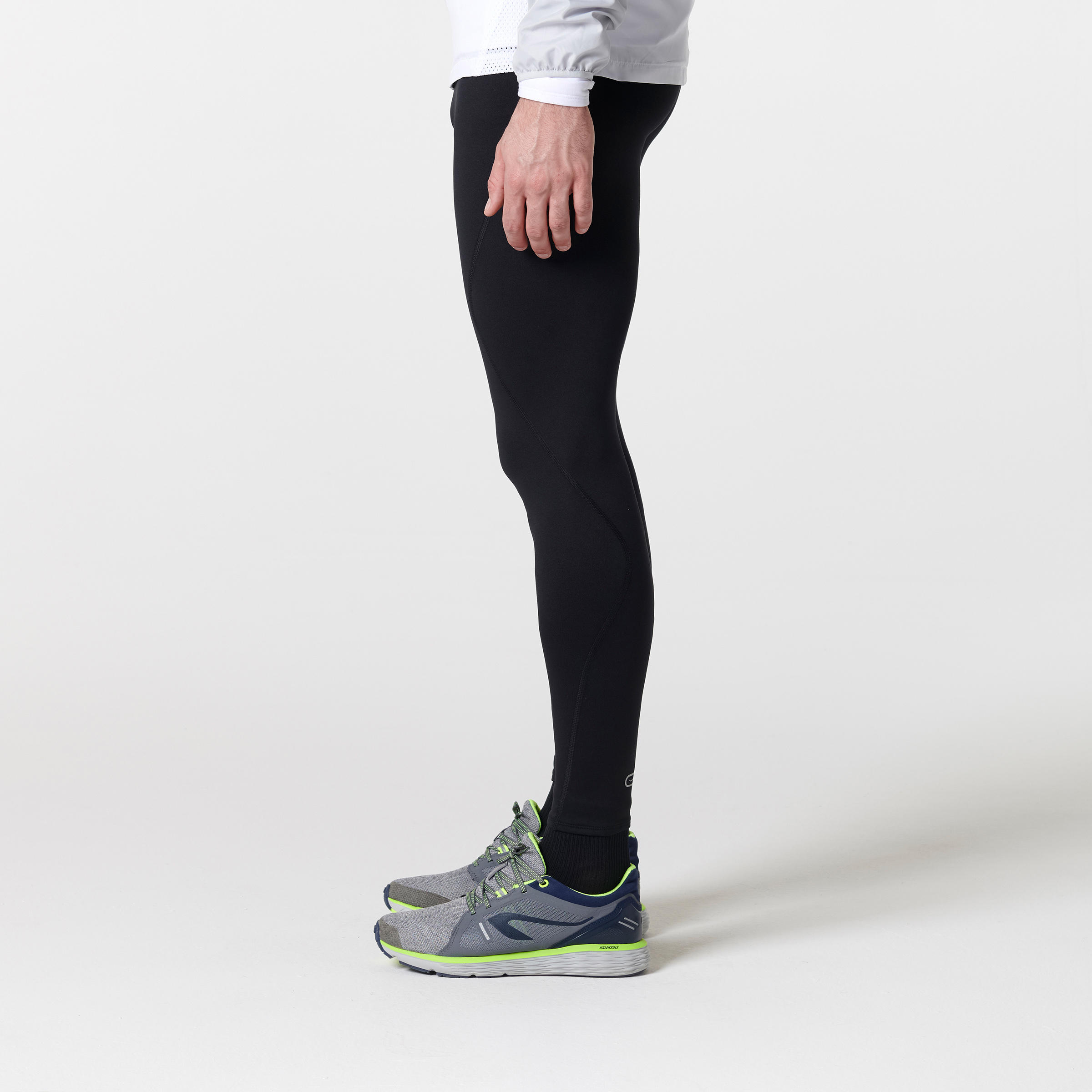 RUN WARM MEN'S RUNNING TIGHTS - BLACK 