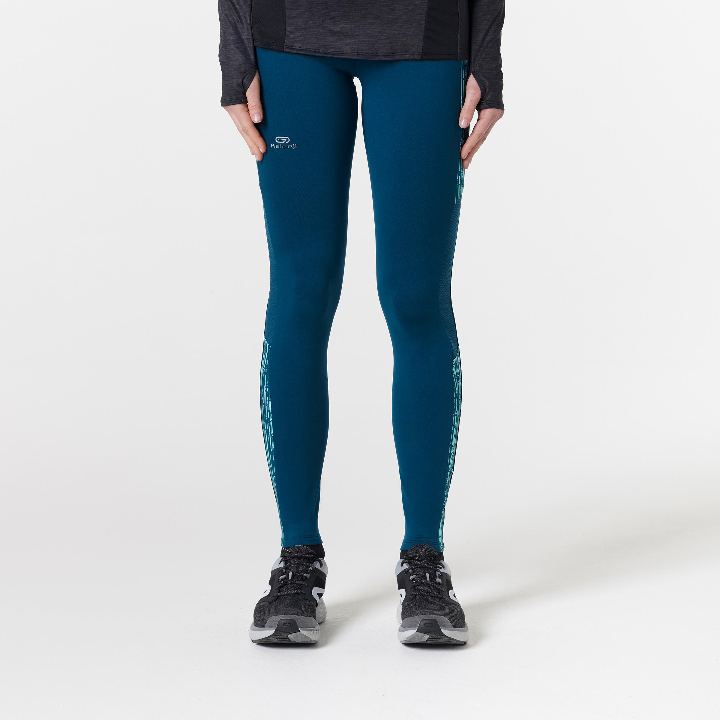 RUN WARM+ WOMEN'S WARM JOGGING TIGHTS PETROL