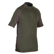 Zelena lovska volnena majica s kratkimi rokavi SG900