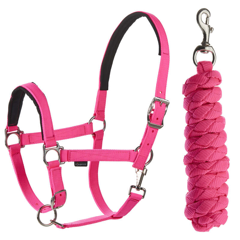 FOUGANZA Classic Horse and Pony Riding Halter + Leadrope...