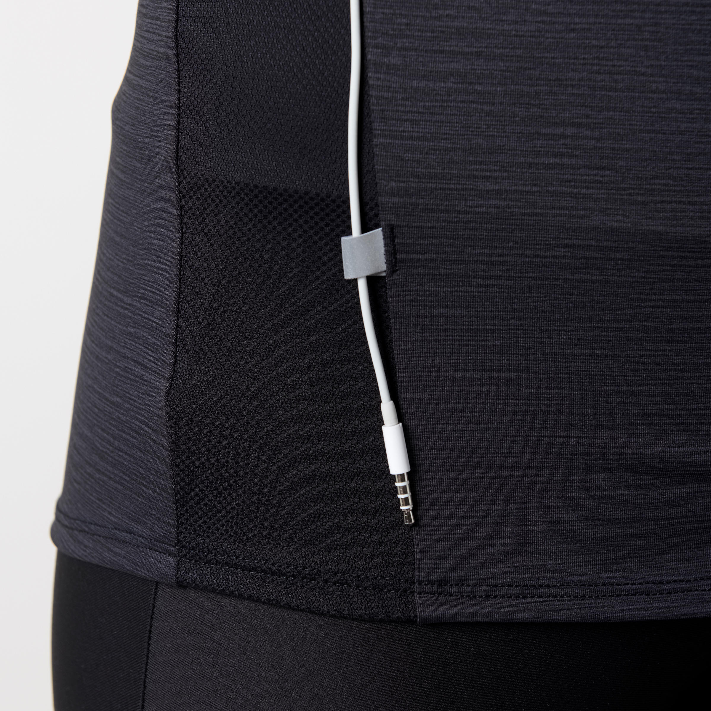 MAILLOT MANGA LARGA RUNNING MUJER RUN DRY+ CREMALLERA NEGRO