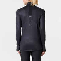 Women's Running ½-Zip Long-Sleeved T-Shirt Dry+ - black