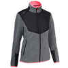 Fleecejacke Segeln Damen 500 grau/rosa