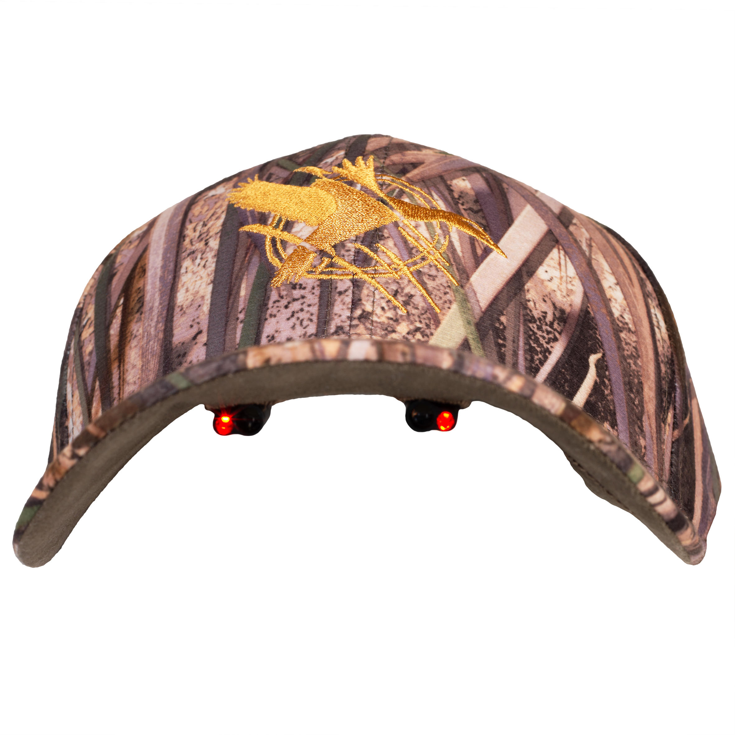 Gorra Caza Solognac Wf 500 Adulto Luz Led Camuflaje Marisma 8/9