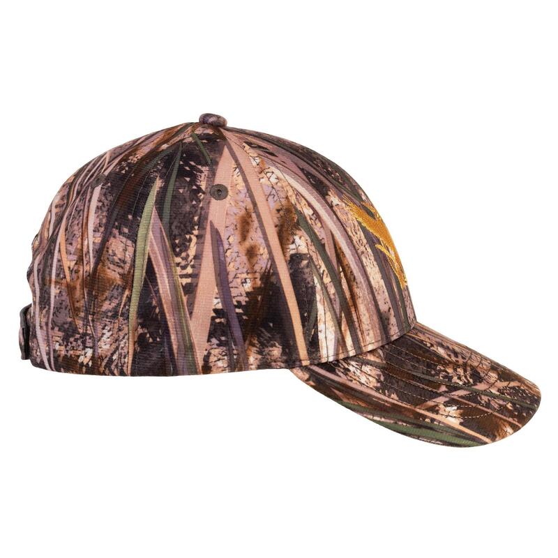 Casquette éclairante chasse 500 led camouflage marais