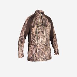 T-SHIRT CHASSE MANCHES LONGUES 500 CAMOUFLAGE MARAIS