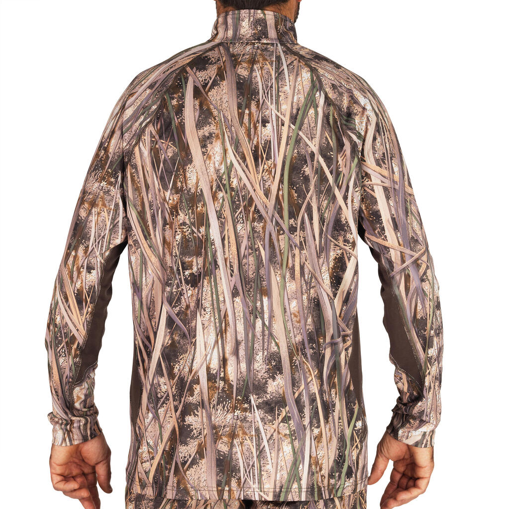 500 Breathable Long Sleeve T-shirt - Wetlands Camo