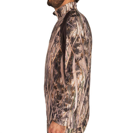 500 Breathable Long Sleeve T-shirt - Wetlands Camo