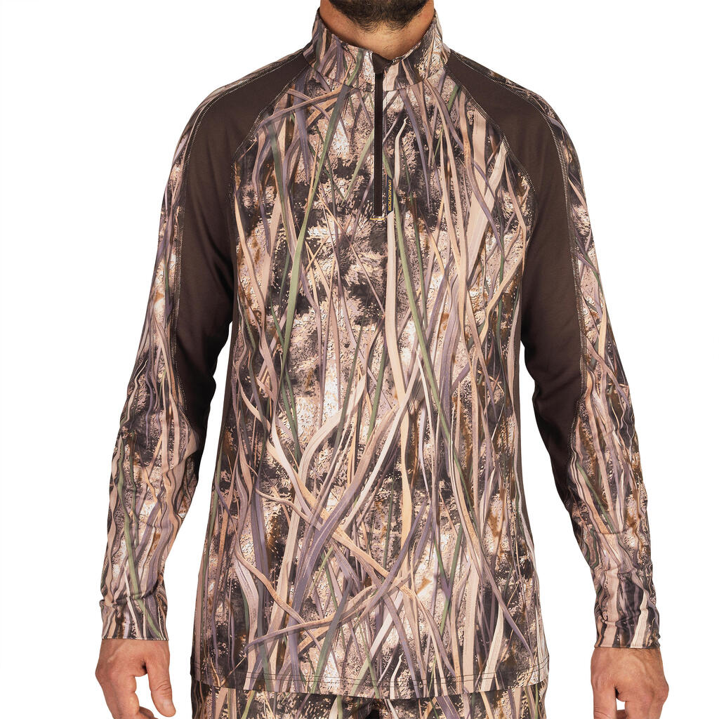 500 Breathable Long Sleeve T-shirt - Wetlands Camo