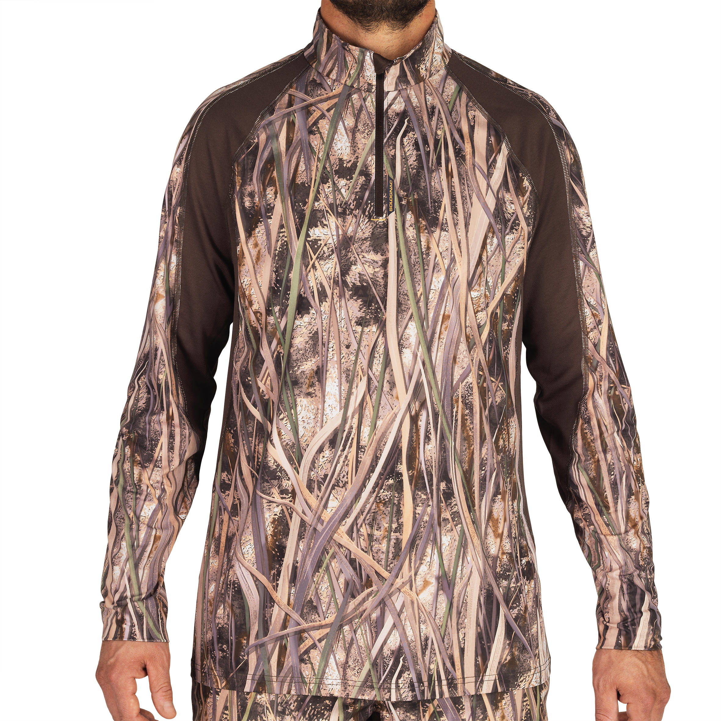 500 Breathable Long Sleeve T-shirt - Wetlands Camo 2/9