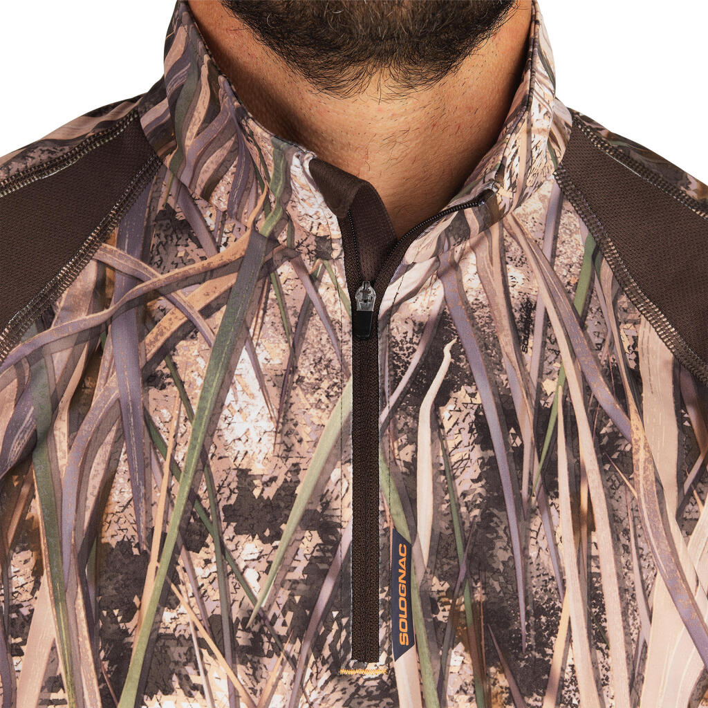 500 Breathable Long Sleeve T-shirt - Wetlands Camo