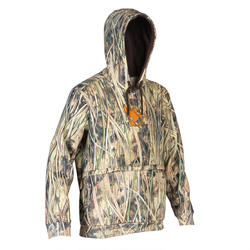 Sweat chasse capuche 500 camouflage marais