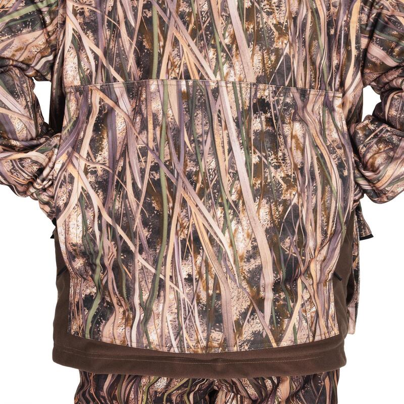 Veste chasse chaude et imperméable 500 camouflage marais