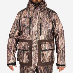 Veste chasse chaude et imperméable 500 camouflage marais
