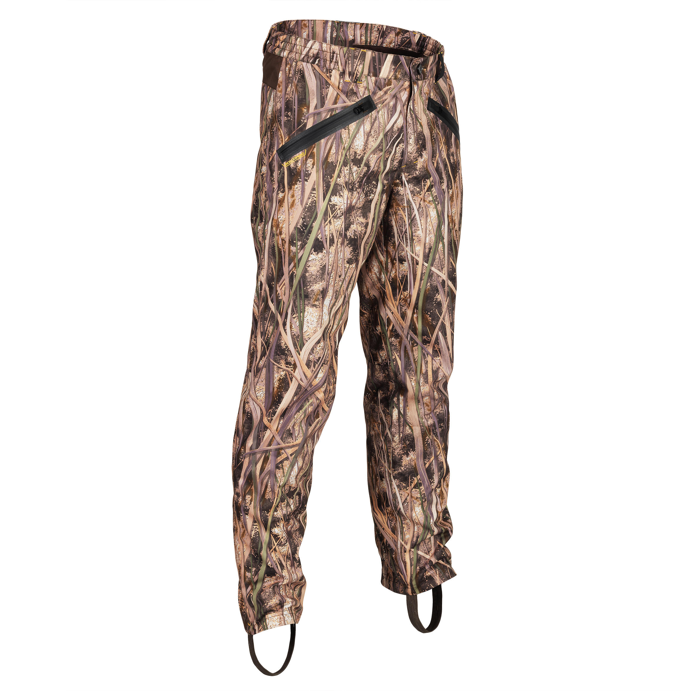 SOLOGNAC 500 waterproof hunting trousers with wetlands camo