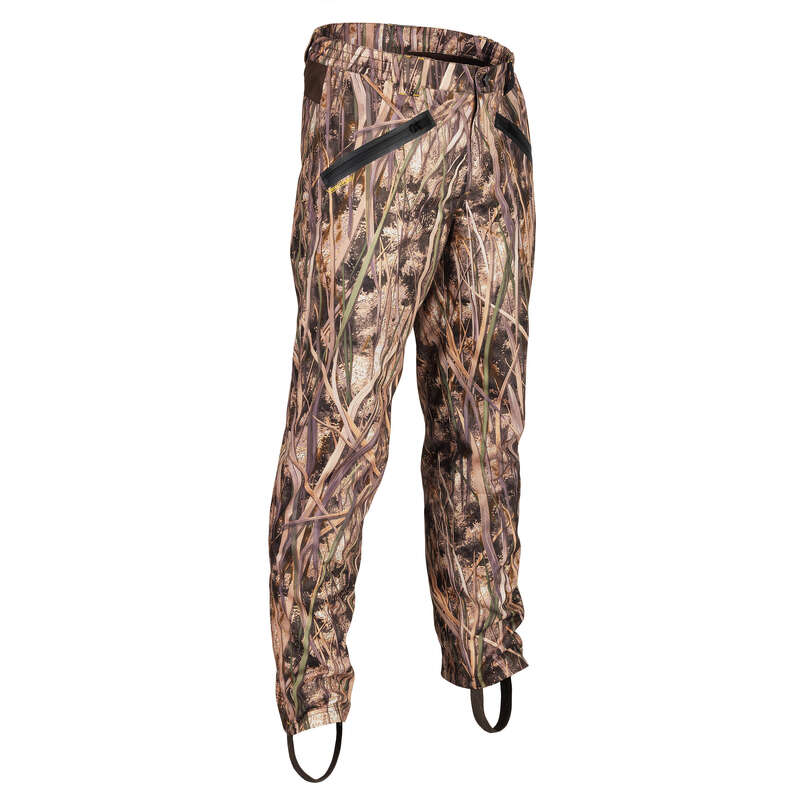 CAMOUFLAGE REEDS CLOTHING Shooting and Hunting - 500 trousers - wetlands camo SOLOGNAC - Hunting Types