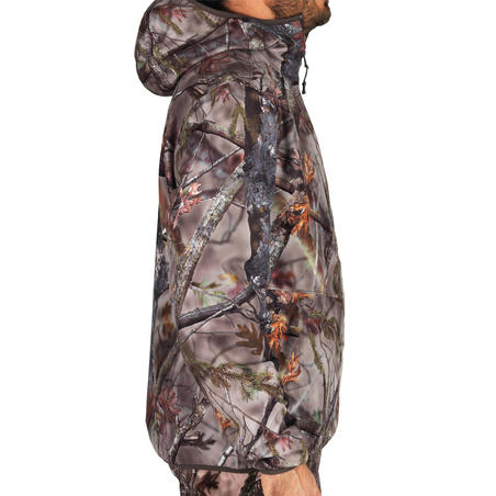 Безшумна куртка 500 для полювання, водонепроникна - Камуфляж Forest