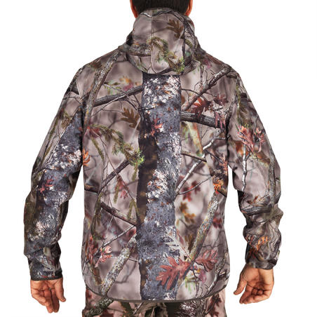 Veste chasse Silencieuse Imperméable 500 CAMOUFLAGE FORET