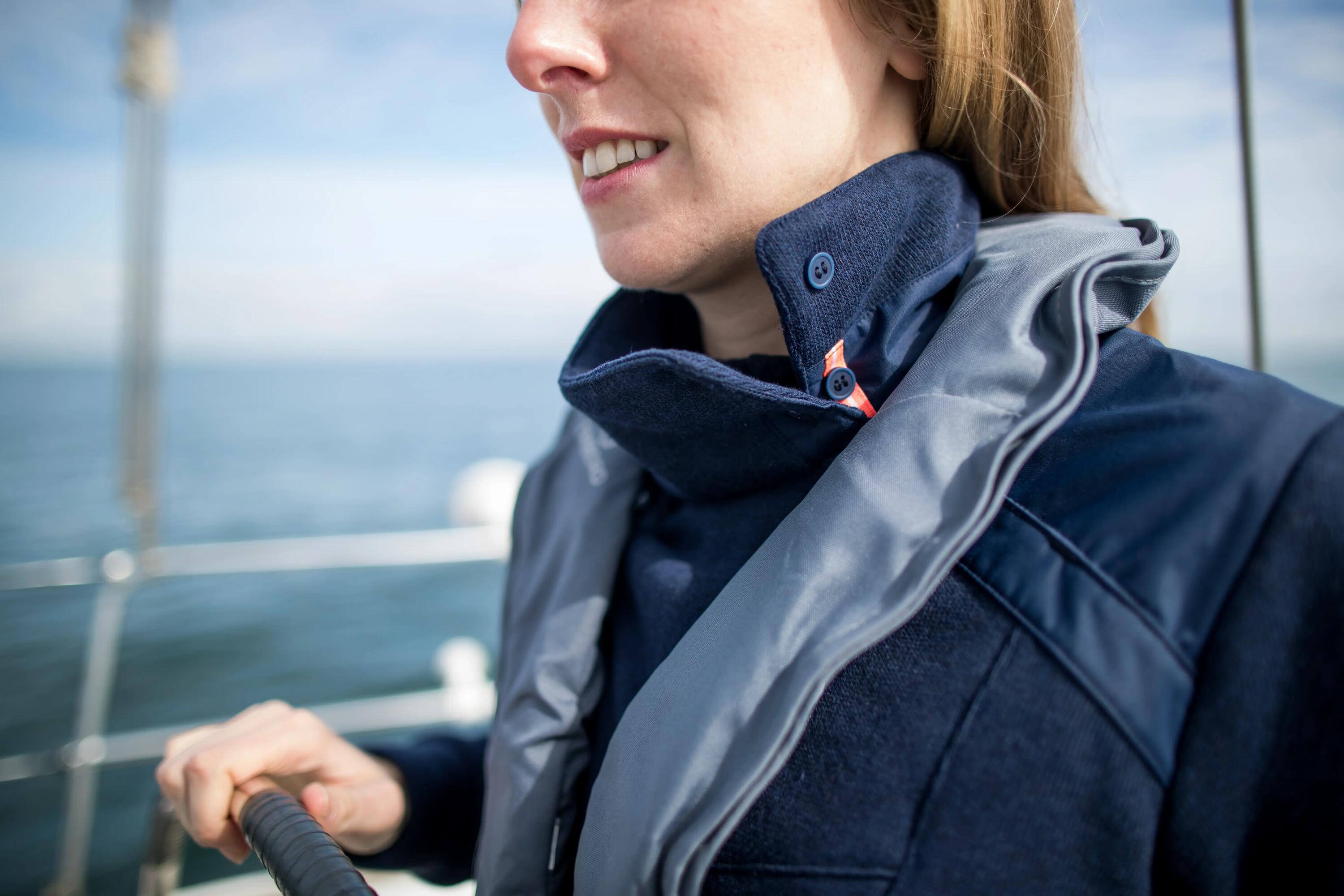 Sailing 100 Women's Warm Sailing Pullover - Navy 8/9