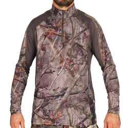 500 Silent Breathable Long Sleeve T-shirt - Woodland Camo