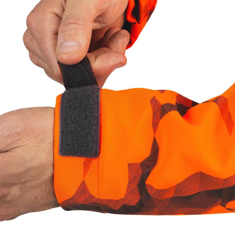 Erkek Avcı Softshell Kışlık Mont - Neon Turuncu - Avcılık ve Doğa Gözlemi - 500