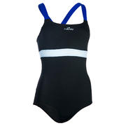 Anna Women's Chlorine-Resistant Aquabiking Swimsuit - Black Blue