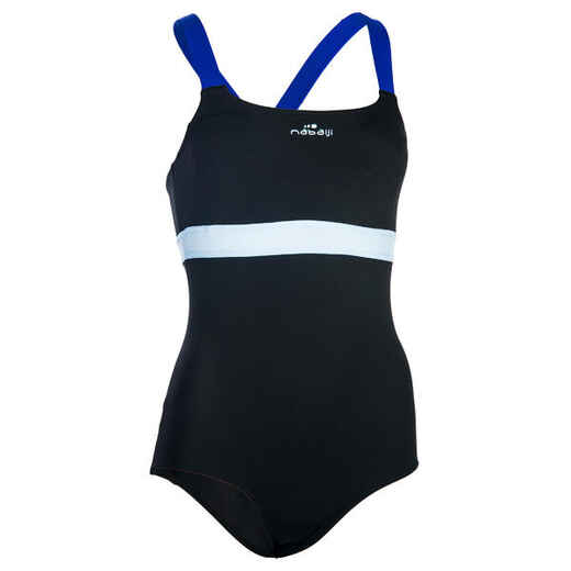 
      Anna Women's Chlorine-Resistant Aquabiking Swimsuit - Black Blue
  