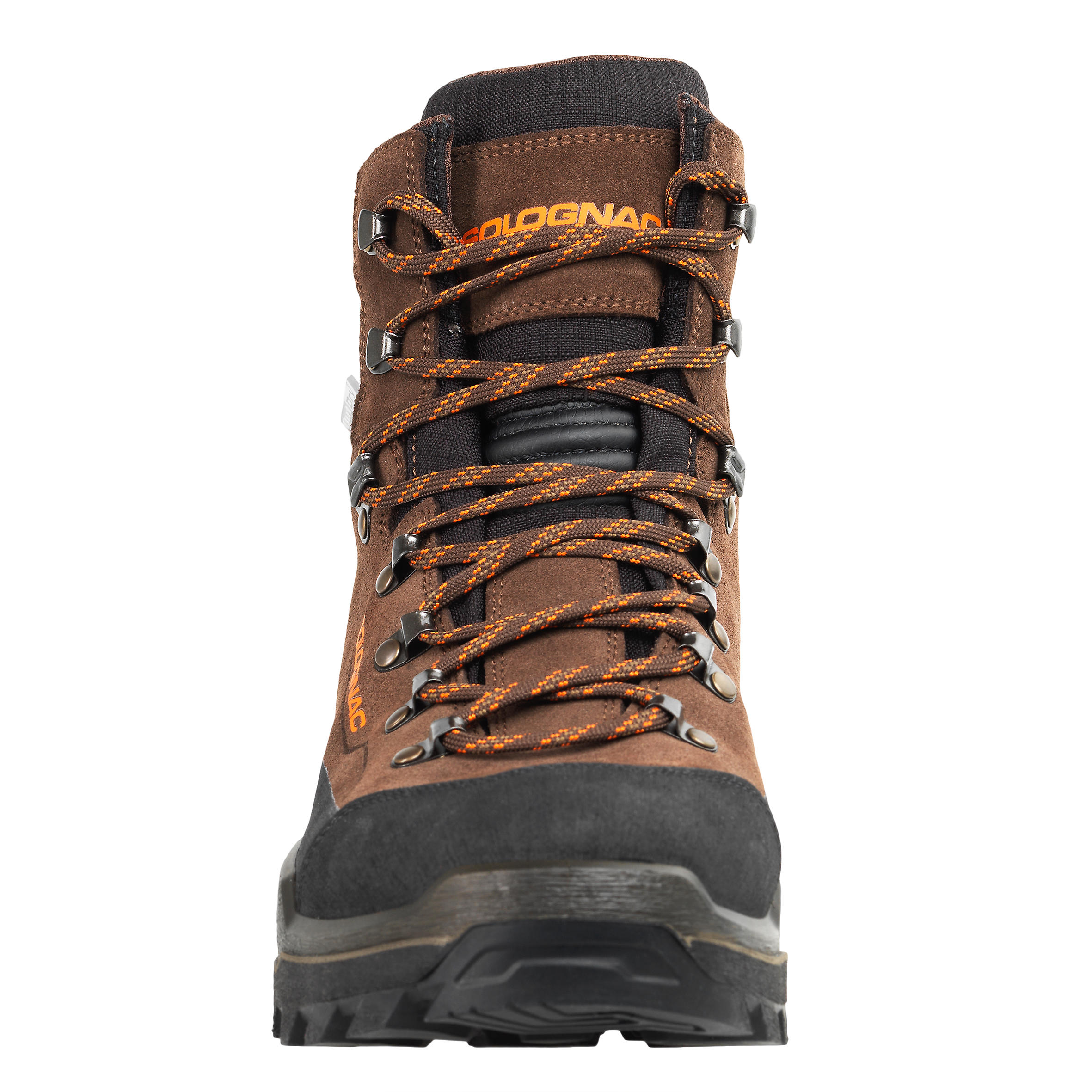 CROSSHUNT 500 WATERPROOF AND HARD-WEARING HUNTING BOOTS BROWN - SOLOGNAC