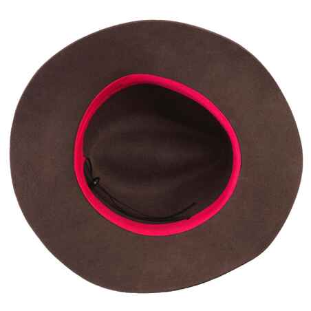 Moteriška fetrinė medžioklinė skrybėlė „500“, ruda