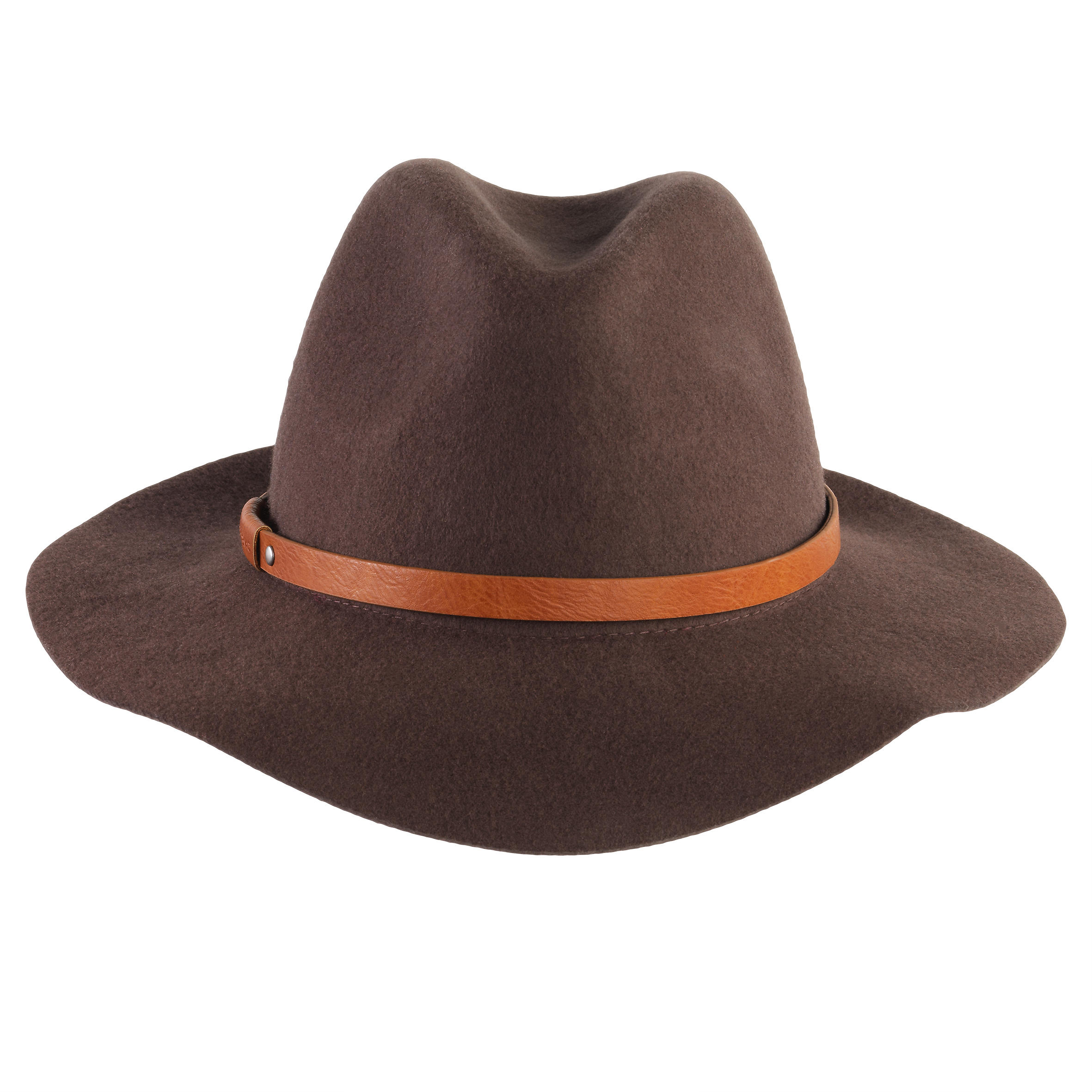 Women's Wool Felt Hunting Hat - 500 Brown - SOLOGNAC